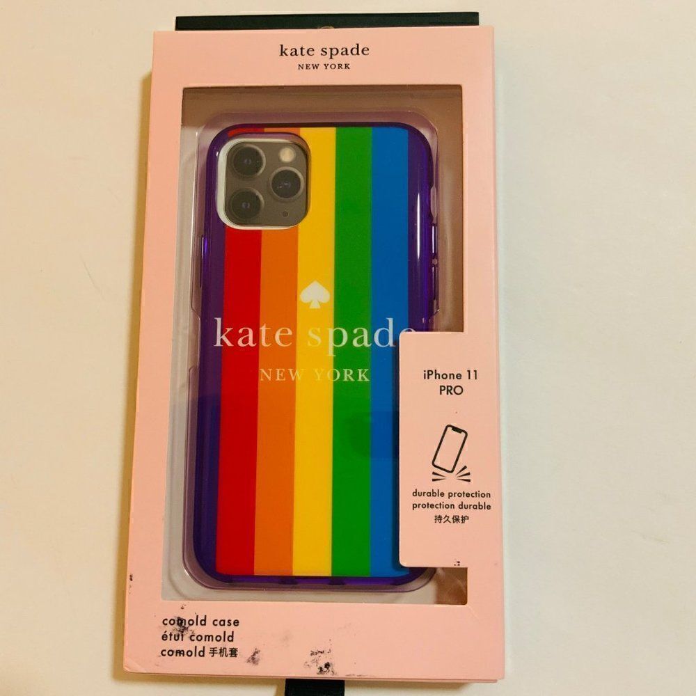 Kate SpadeโRainbowย StripeโiPhoneโ11โProโPhoneโCaseโNew